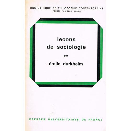 Lecons De Sociologie on Productcaster.