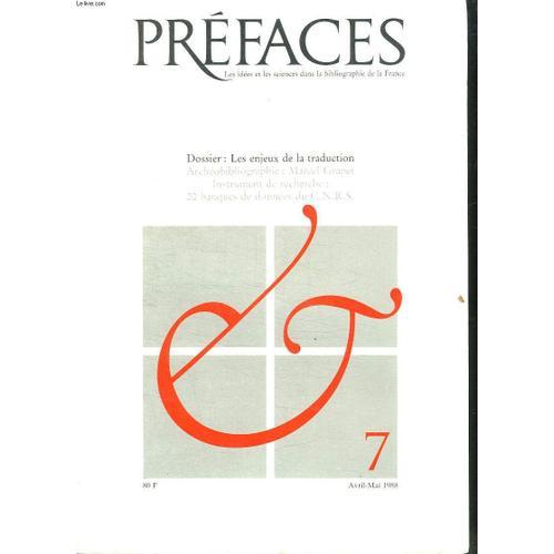 Preface Avril Mai 1988. Dossier: Les Enjeux De La Traduction. Arche... on Productcaster.