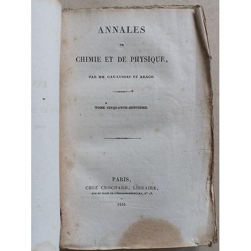 Annales De Chimie Et De Physique. 1835 - Volume 1 : Tome Cinquante-... on Productcaster.