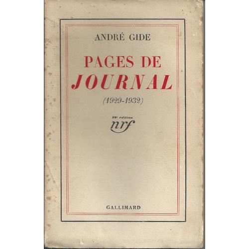 Pages De Journal. (1929-1932) . on Productcaster.