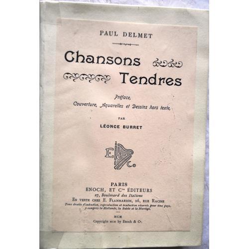 Chansons Tendres (Préface, Couverture, Aquarelles Et Dessins Hors T... on Productcaster.