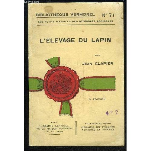 L'elevage Du Lapin - Bibliotheque Vermorel N° 71 on Productcaster.