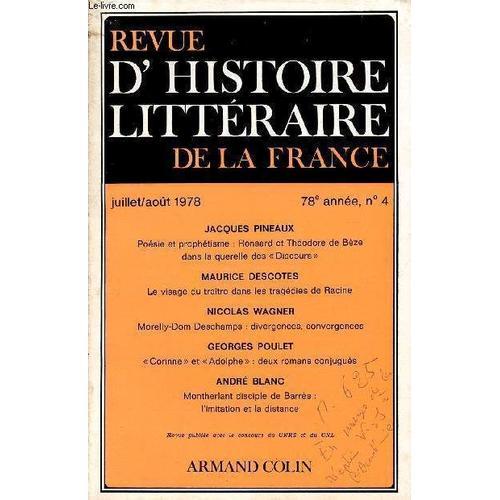 Revue D'histoire Litteraire De La France / 85è Annee - N°4 - Juille... on Productcaster.