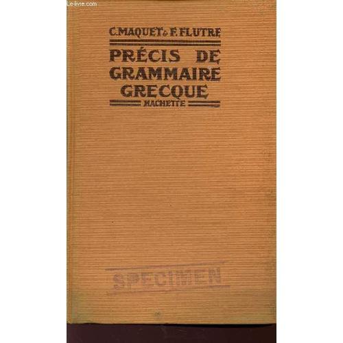 Precis De Grammaire Grecque. on Productcaster.