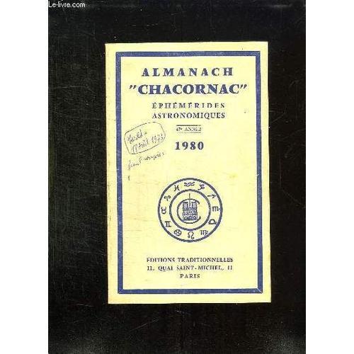 Almanach Chacornac Ephemerides Astronomiques 1980. 47em Annee. on Productcaster.