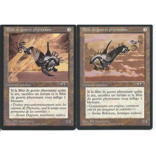 Bête De Guerre Phyrexiane - Lot De 2 Cartes Alliances 1996 Version ... on Productcaster.