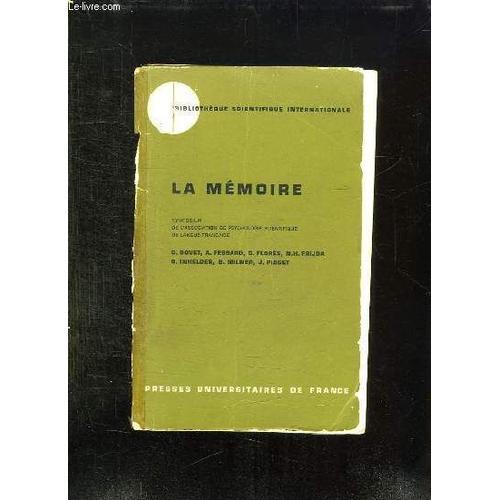 La Memoire. Symposium De L Association De Psychologie Scientifique ... on Productcaster.