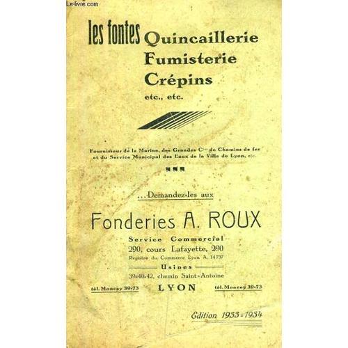 Les Fontes, Quincaillerie, Fumisterie, Crepins, Etc. A . Roux on Productcaster.