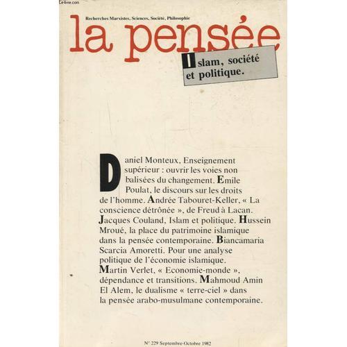 La Pensee N°229 : Islam Societe Et Politique on Productcaster.