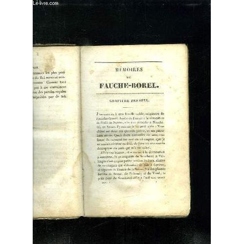 Memoires De Fauche Borel Tome 1. on Productcaster.