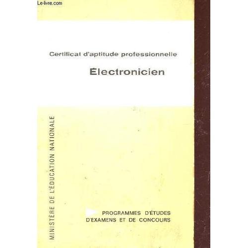 Certificat D'aptitude Professionnelle - Electronicien / Collection ... on Productcaster.