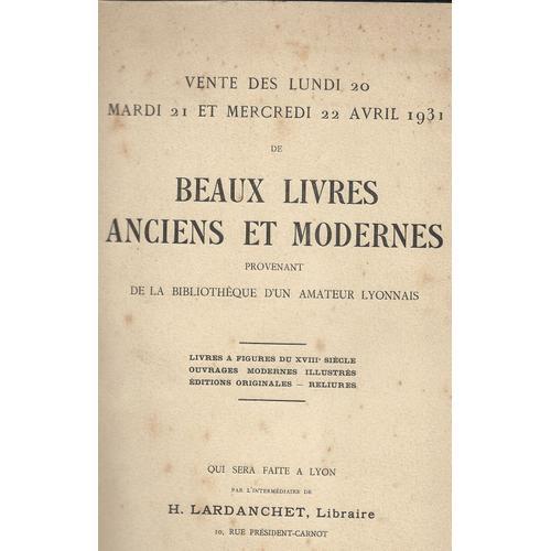 Beaux Livres Anciens Et Modernes - Provenant De La Bibliotheque D'u... on Productcaster.