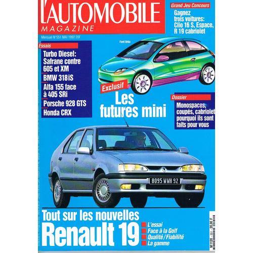 L'automobile Magazine N°551 Mai 1992 : Les Futures Mini Renault... on Productcaster.