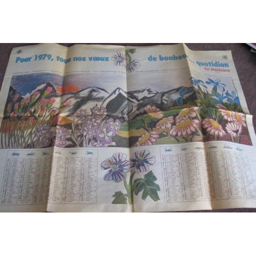 Calendrier 1979 Du Parisien Libéré N°10651 Du 20/12/1978 on Productcaster.