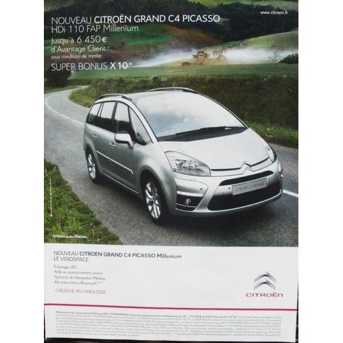 Publicité Ancienne (Novembre 2010) Pour Le Nouveau Citroën Grand C4... on Productcaster.