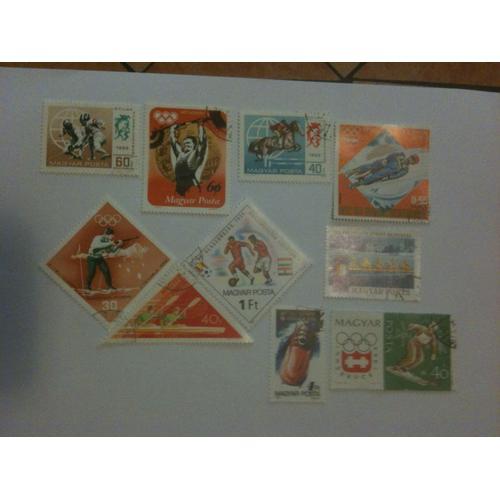 Lot De 10 Timbres Sur Le Sport Divers Hongrie on Productcaster.