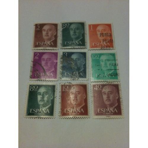 Lot De 9 Timbres Franco Espagne on Productcaster.