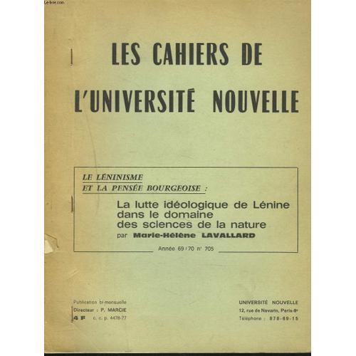 Les Cahiers De L'universite Nouvelle. Le Leninisme Et La Pensee Bou... on Productcaster.