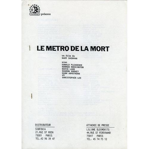 Le Métro De La Mort, Dossier De Presse, De Gary Sherman, Avec Chris... on Productcaster.