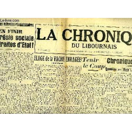 La Chronique Du Libournais N° 7715 - Vendredi 13 Fevrier 1942 on Productcaster.