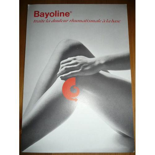 Affichette Publicitaire Ancienne Bayoline - Jambes Femme Douleurs R... on Productcaster.