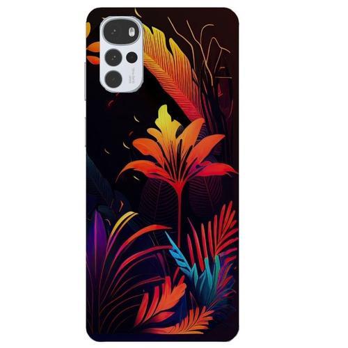 Coque Pour Moto G22 Tropical Jaune Fleur on Productcaster.