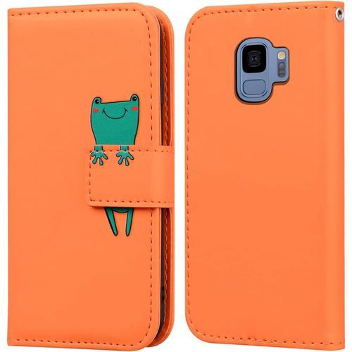 Coque Samsung Galaxy S9,Housse En Cuir 3d Grenouille Dessin Anime,P... on Productcaster.