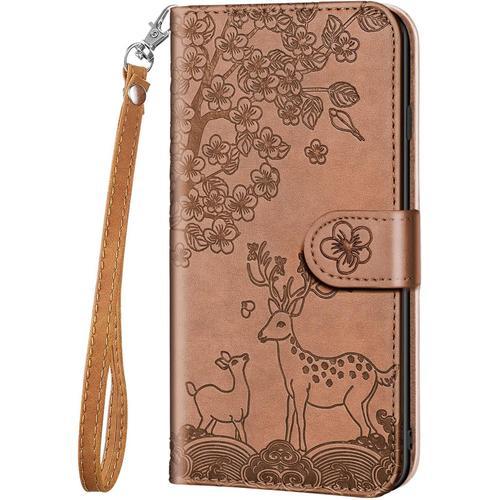 Coque Pour Iphone 12 Mini, Fleur Cerf Sika Animaux Motif Etui A Rab... on Productcaster.