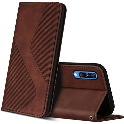 Coque Pour Samsung Galaxy A70, Premium Etui Housse En Cuir De Prote... on Productcaster.