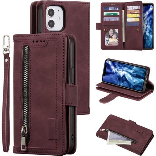 Coque Pour Iphone 13 Mini 5.4 Inch, Etui En Cuir Pu Portefeuille Re... on Productcaster.