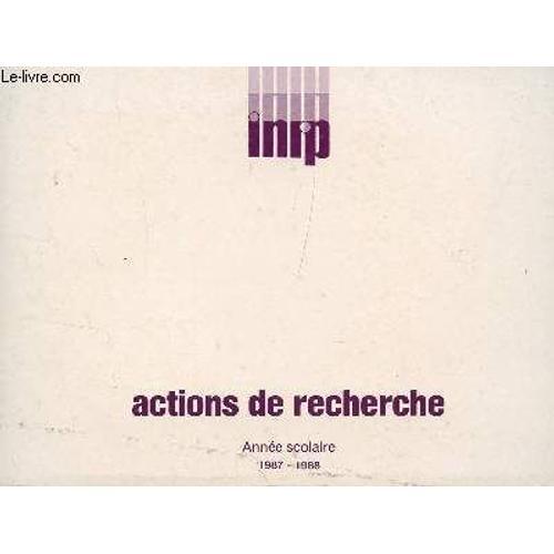 Actions De Recherche / Annee 1987-1988. on Productcaster.