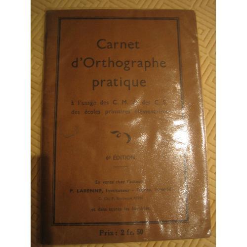 Carnet D'orthographe Pratique on Productcaster.