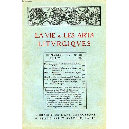 La Vie & Les Arts Liturgiques, N° 115, Juillet 1924 on Productcaster.