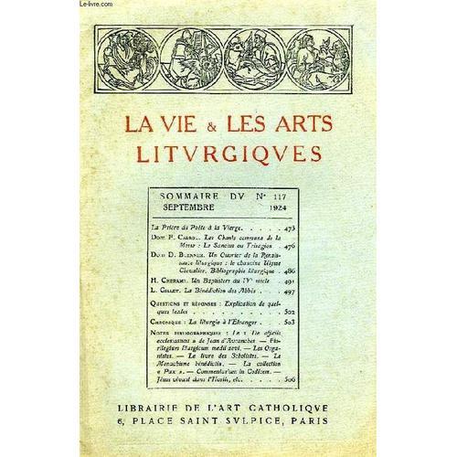 La Vie & Les Arts Liturgiques, N° 117, Sept. 1924 on Productcaster.