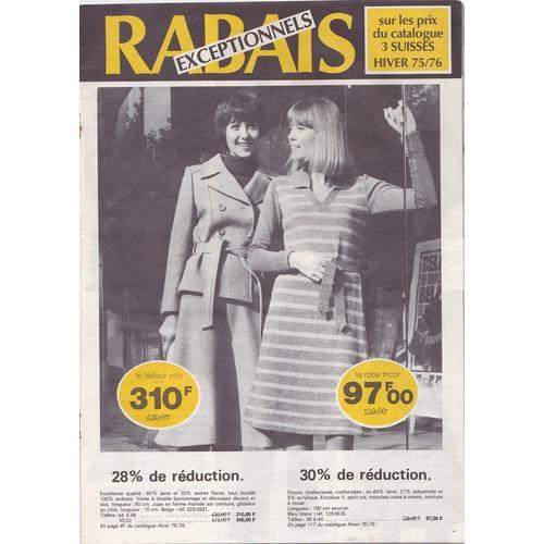 Catalogue 3 Suisses Rabais Exceptionnels Hiver 75/76 on Productcaster.