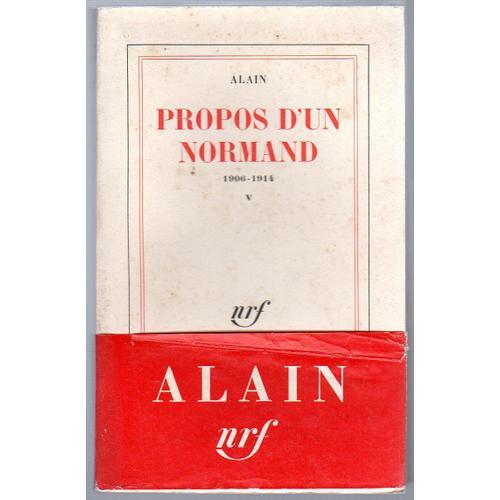 Propos D'un Normand (1906-1914) Tome V on Productcaster.