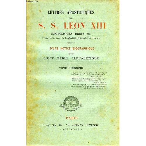 Lettres Apostoliques De S. S. Leon Xiii, Tome Ii on Productcaster.