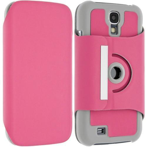 Housse Etui Coque 360â° Rotatif Rose Pour Samsung I9500 I9505 Galax... on Productcaster.