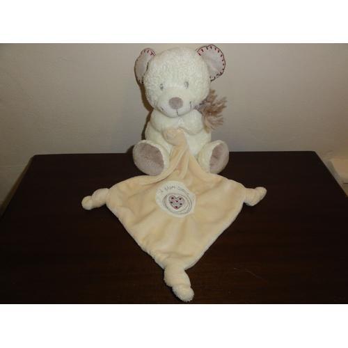 Doudou Ours Mouchoir Mon Coeur Pommette on Productcaster.