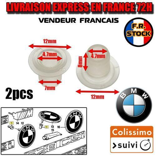 2x Douilles Support Fixation Clips Logo Emblème Capot Coffre Bmw on Productcaster.