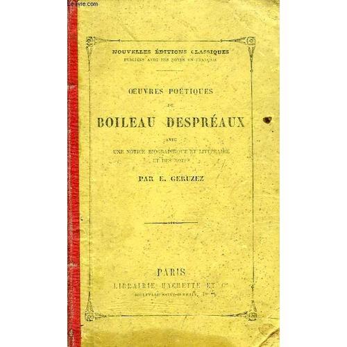 Oeuvres Poetiques De Boileau Despreaux on Productcaster.