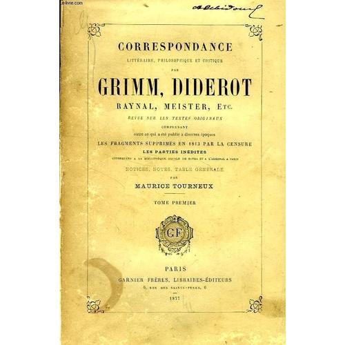 Correspondance Litteraire, Philosophique Et Critique Par Grimm, Did... on Productcaster.