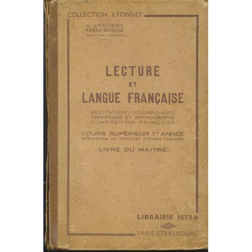 Lecture Et Langue Française Cours Supérieur 1ère Année Préparation ... on Productcaster.