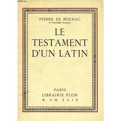 Le Testament D'un Latin on Productcaster.