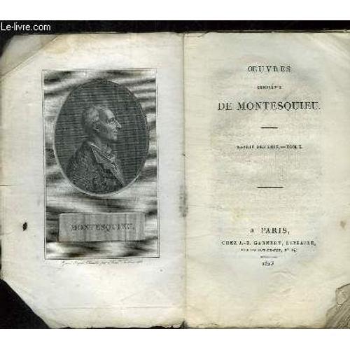 Oeuvres Completes De Montesquieu Tome 1: Esprit Des Lois. on Productcaster.