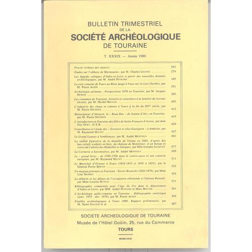 Bulletin Trimestriel De La Société Archéologique De Touraine T. Xxx... on Productcaster.