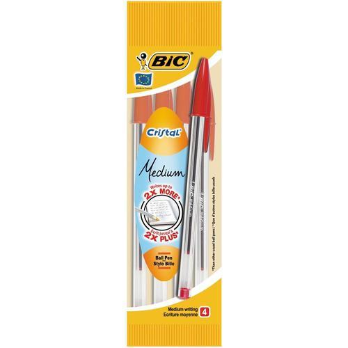 4 Stylos-Bille Cristal Rouge on Productcaster.