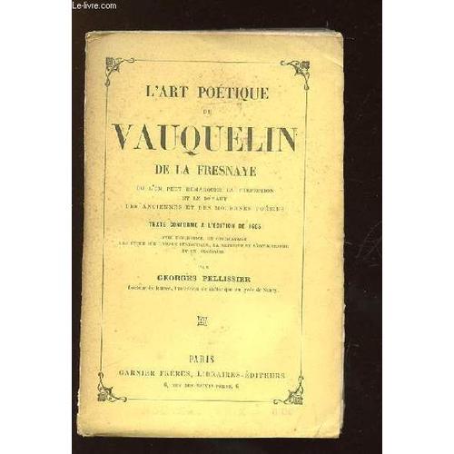 L Art Poetique De Vauquelin De La Fresnaye. on Productcaster.