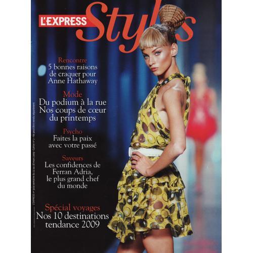 L'express Styles / 12-03-2009 N°3010 : Anne Hathaway (4p) - Andy Wa... on Productcaster.