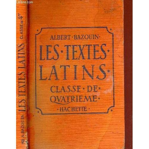 Les Textes Latins - Classe De Quatrieme. on Productcaster.